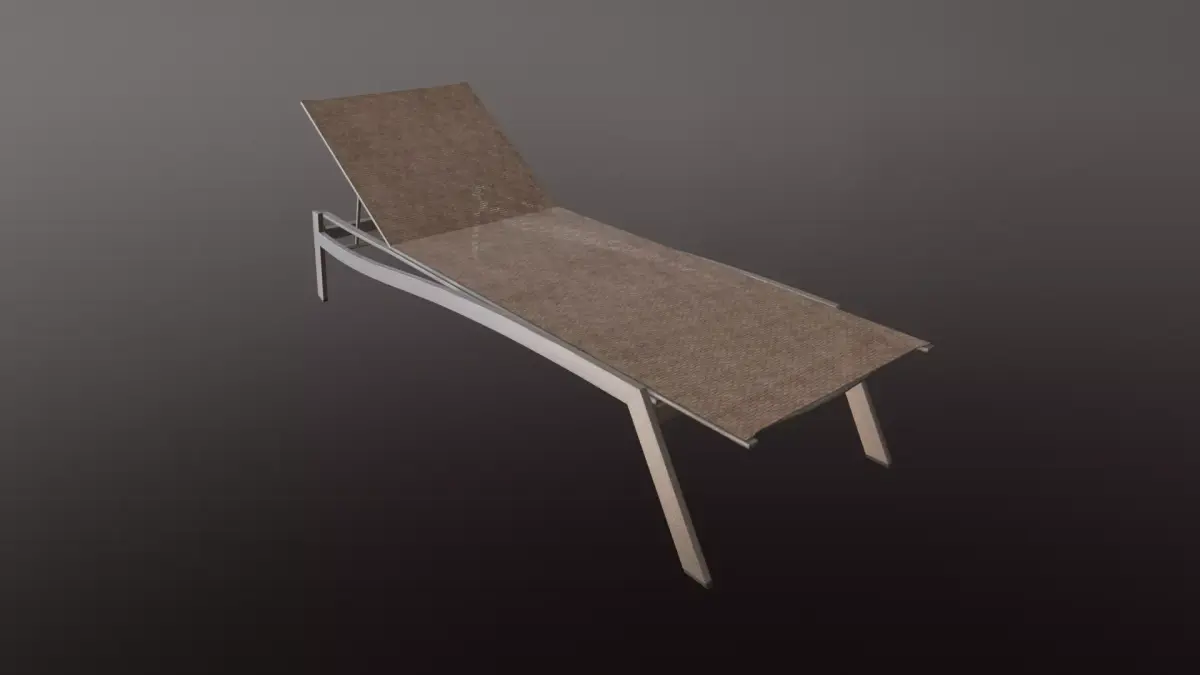 Modern Outdoor Sun Lounger 3D Model Low-poly 3D model