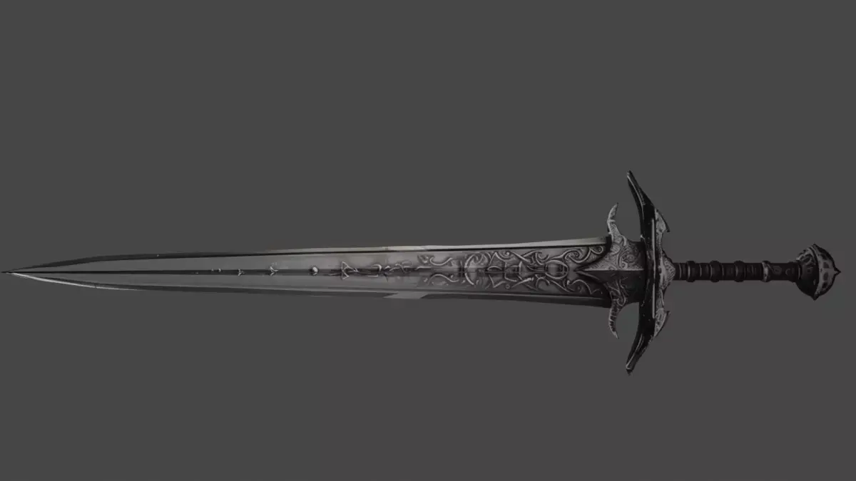 Game-Ready Fantasy RPG Sword 3D model