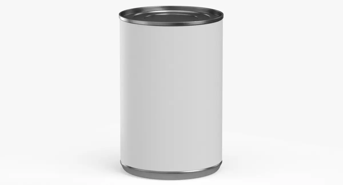 Canned Carrots 14 5oz Blank and Generic Label 3D model