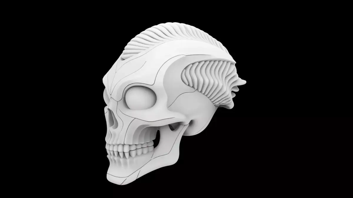 Alien Skull 3D print model 3D print model purchase