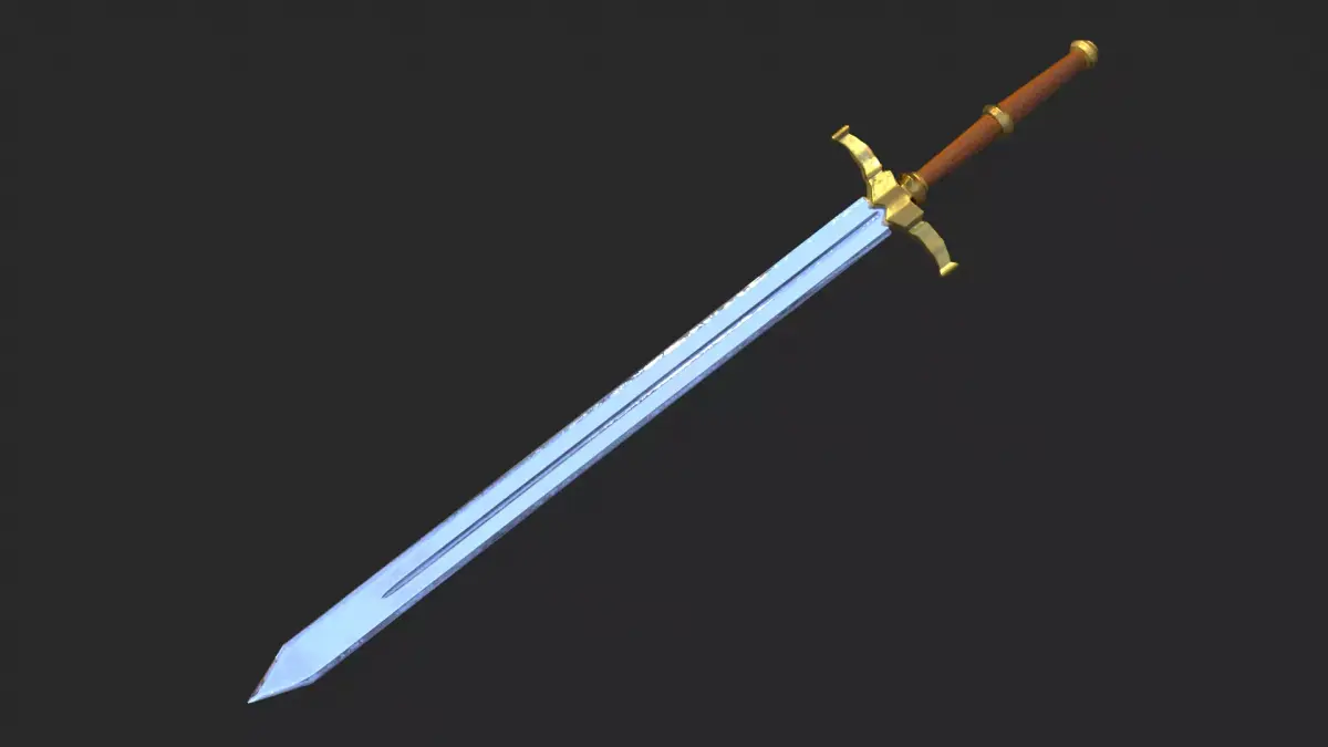 Elegant Sword  Game ready 3d model PBR Low-poly  Low-poly 3D model