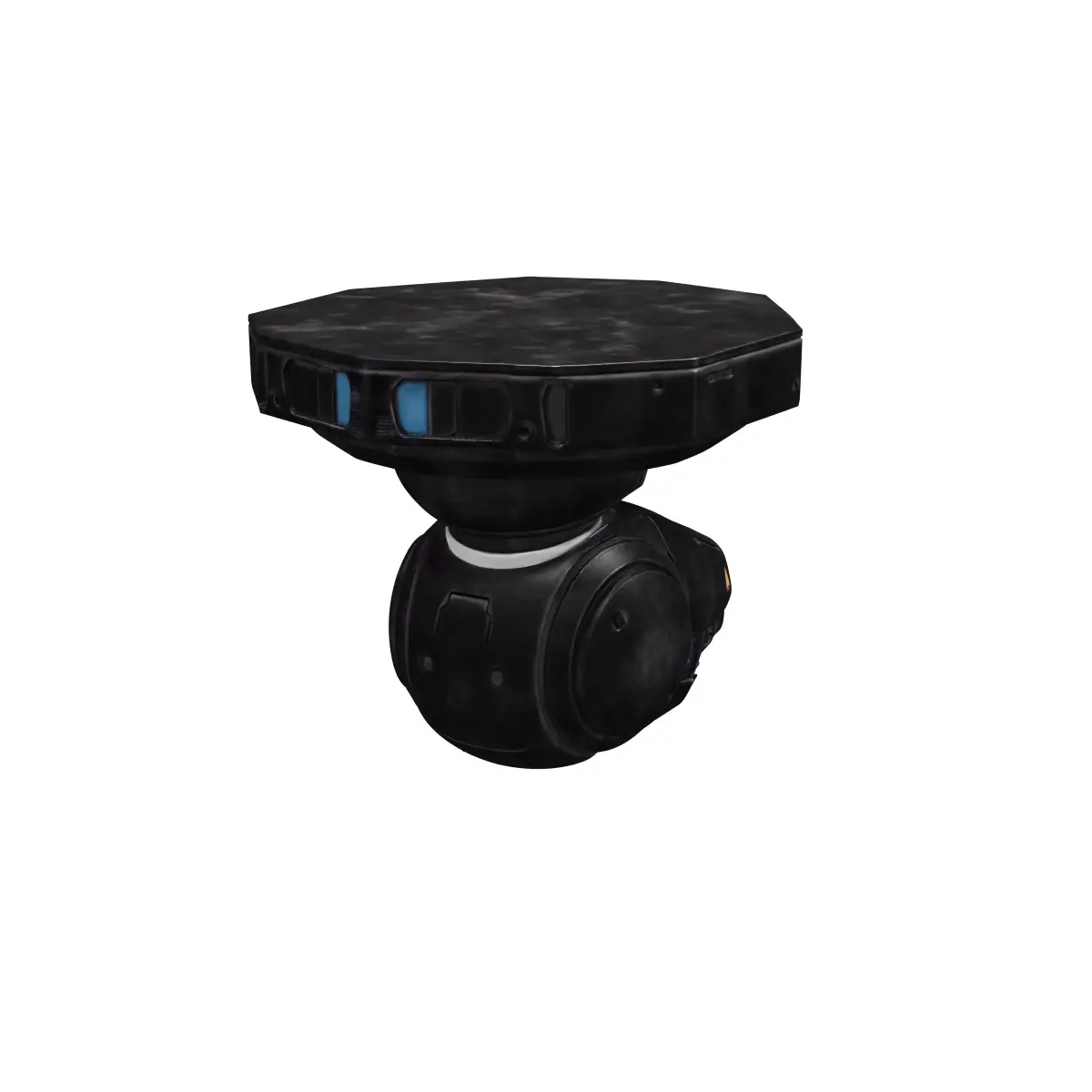 Minimalist highend scifi indoor security turret GLACIES 3D model