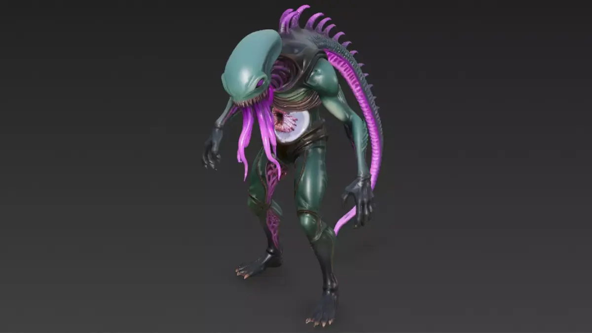 Tentacle Alien Monster 3D model 3D model buy