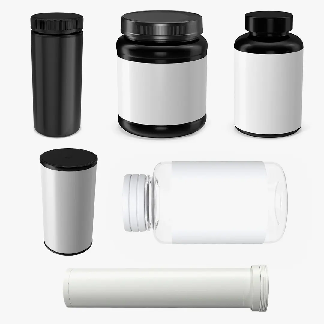 Empty Pill Bottles Collection 3 3D model