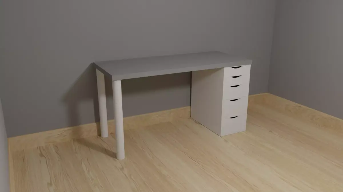 Lagkapten Alex ikea desk Free 3D model
