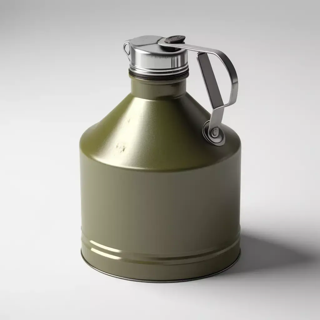 Dented Steel Canteen 3D Model 3D model