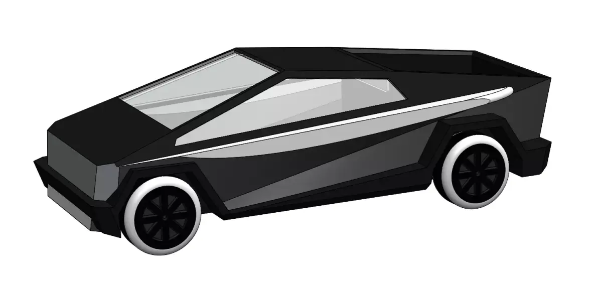 Futuristic Electric Utility Vehicle 3D Model Cyber Truck 3D model