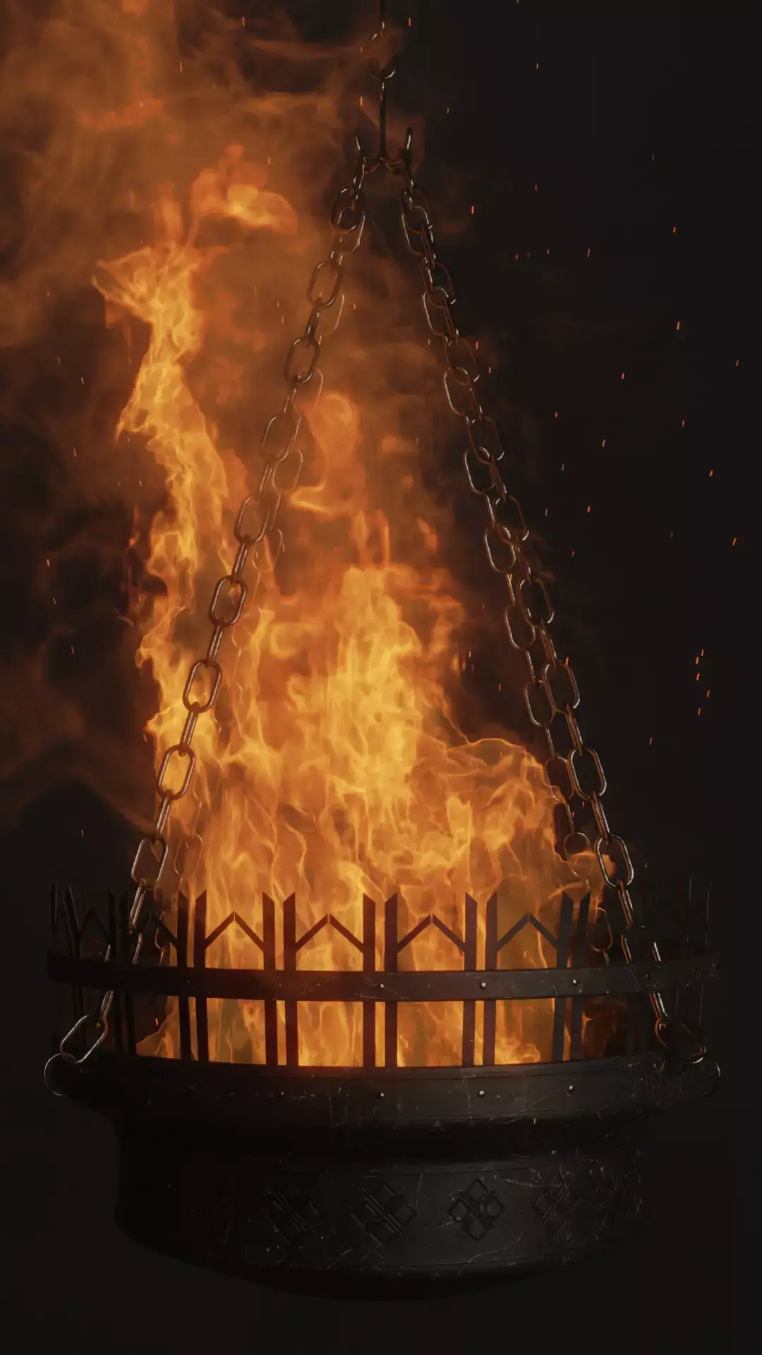 Fiery Brazier Free 3D model