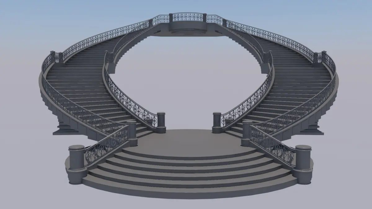 palace staircase 3D model buy