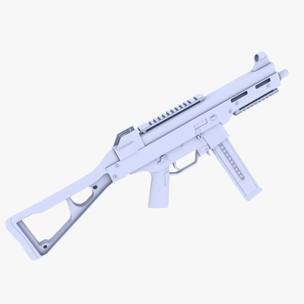 UMP 45 Submachine Gun Low-poly 3D model