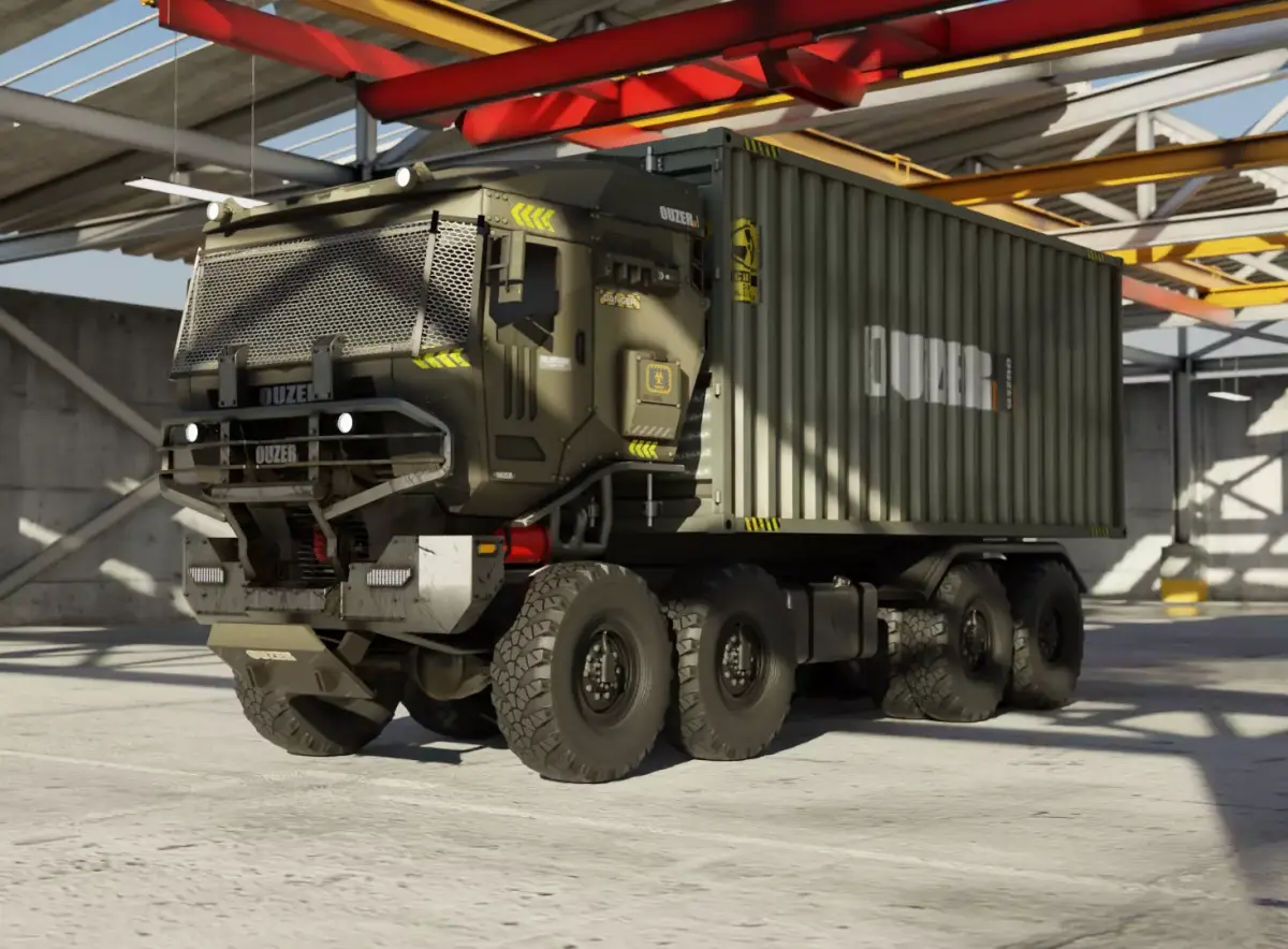 Heavy-Duty 8x8 Off-Road Military Cargo Truck Low-poly 3D model
