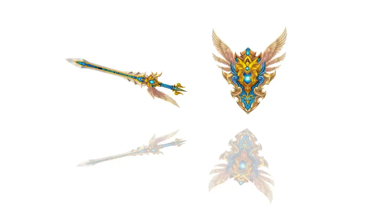 Angel - Sword and Shield Low-poly 3D model