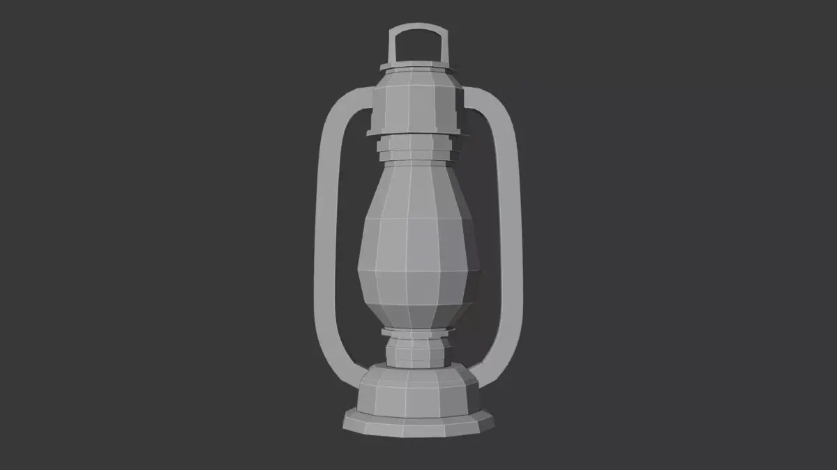 Stylized Low-Poly Lantern - Free Game-Ready Asset Free low-poly 3D model