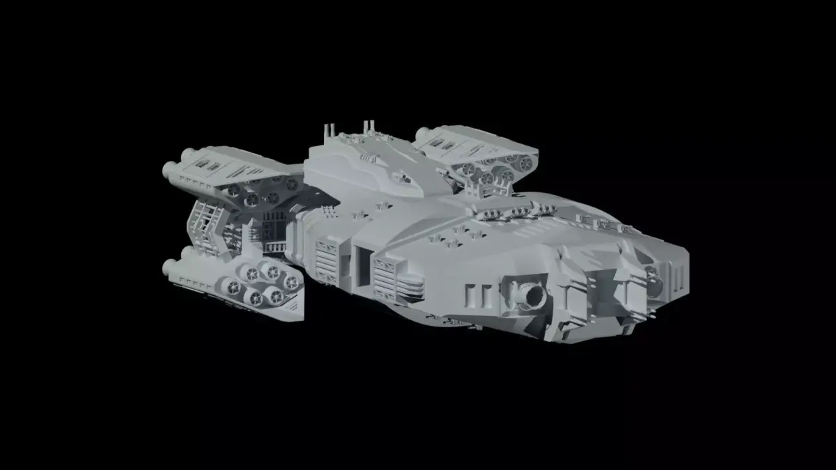 The spaceship Dreadnought 3D model 3D model