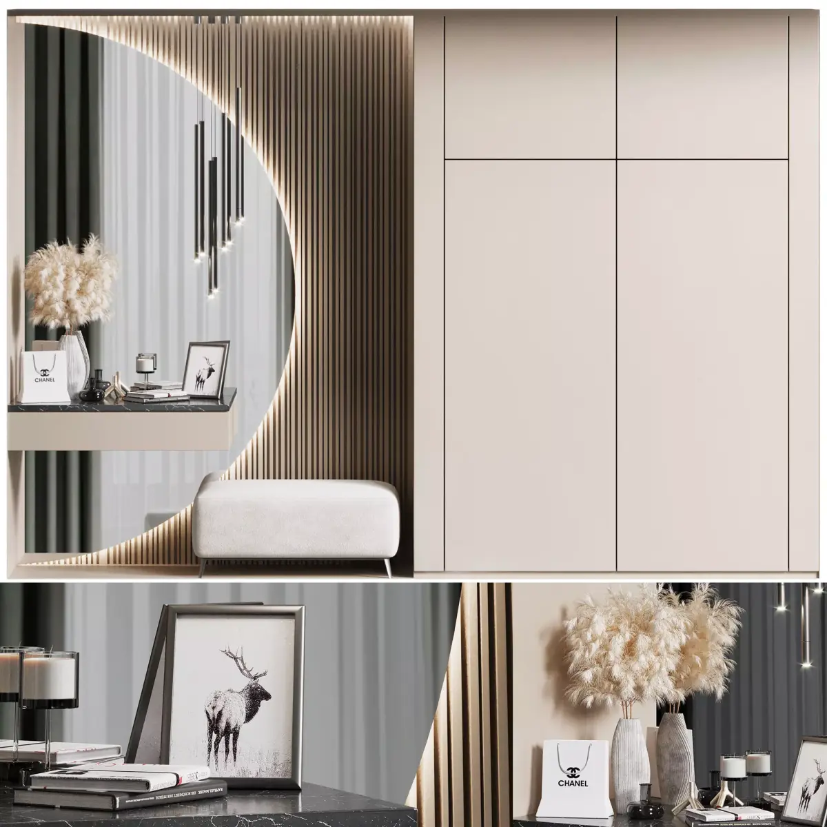 Hallway Set N1 3D model
