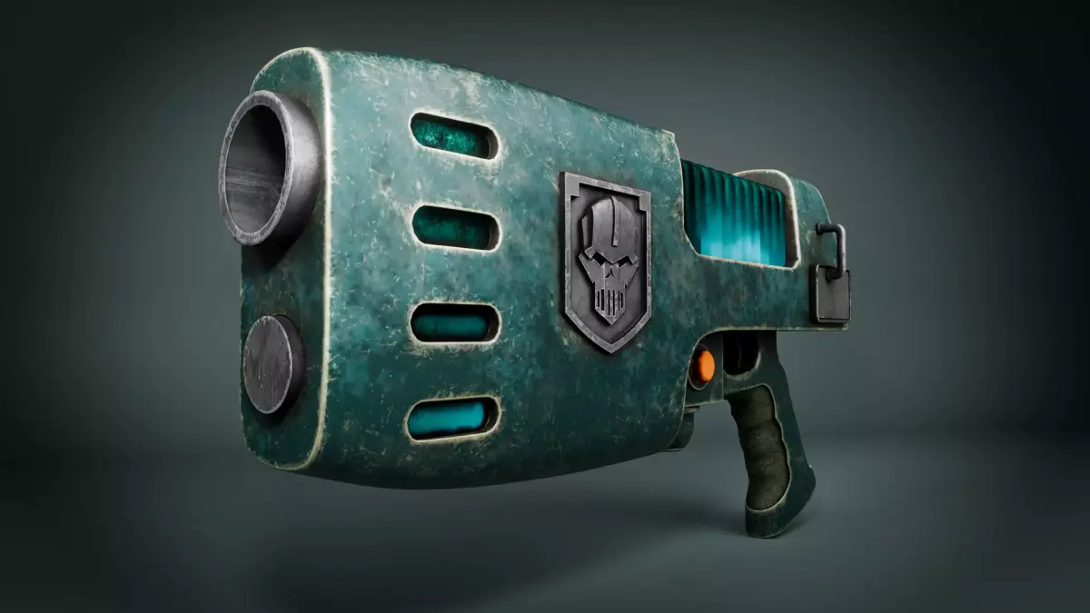 Plasma Gun Low-poly 3D model get