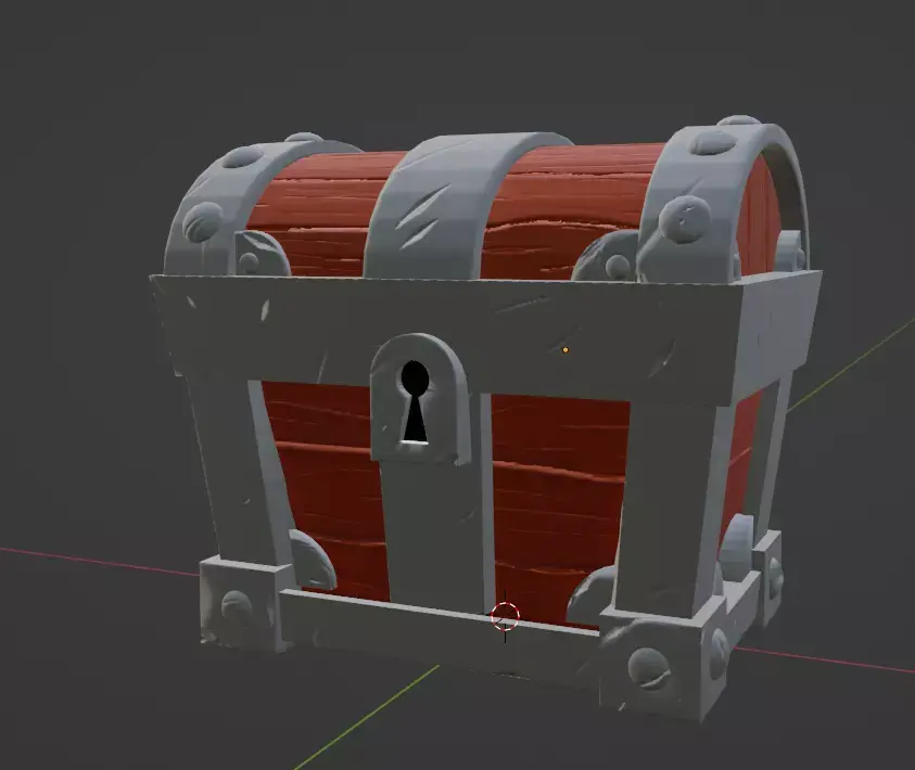wooden chest Free low-poly 3D model