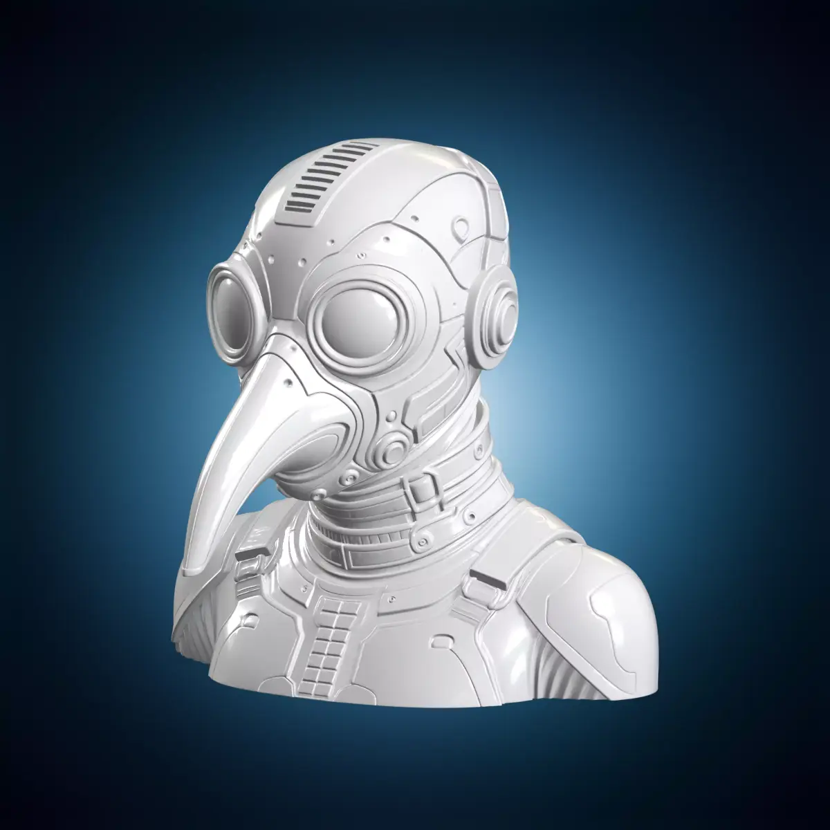 Cyber Plague Doctor Mask 3D Printable Model 3D print model