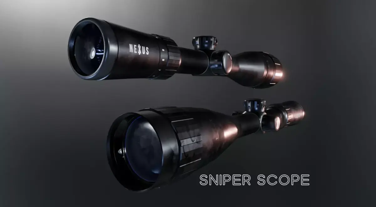 Sniper Scope Game Ready  Low-poly 3D model purchase