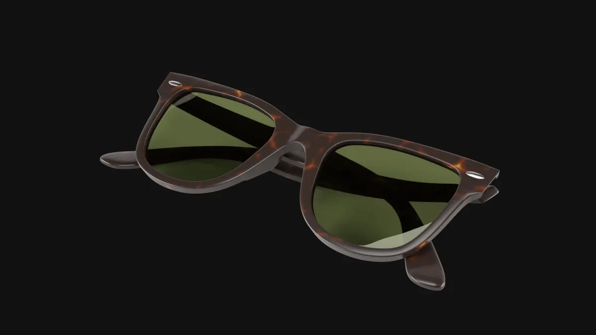 Hipster Sunglasses 02 3D model