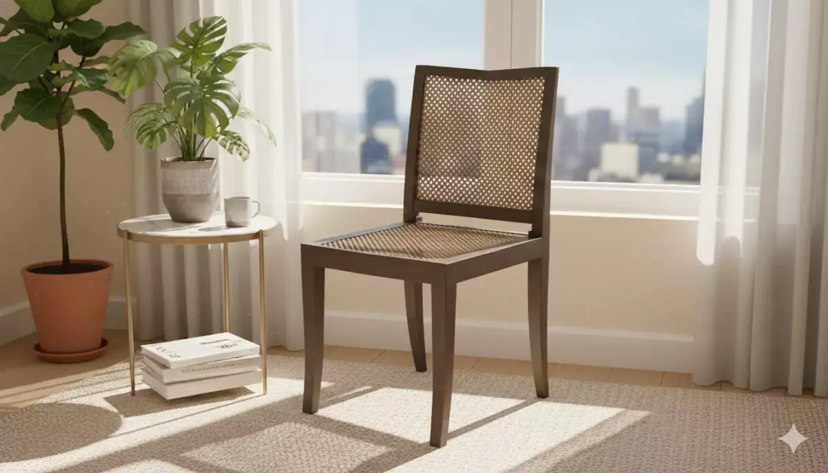 Modern Wooden Rattan Chair - MorisonDesign 4K PBR Free low-poly 3D model