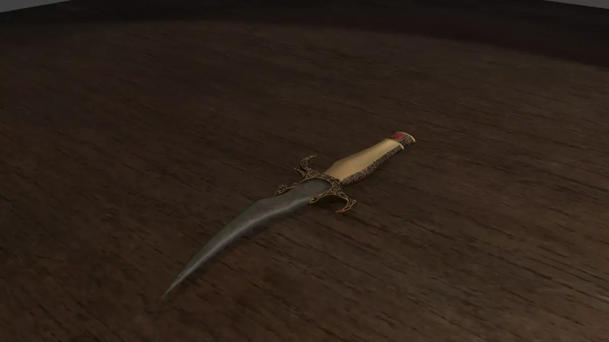 Dagger Low-poly 3D model 12