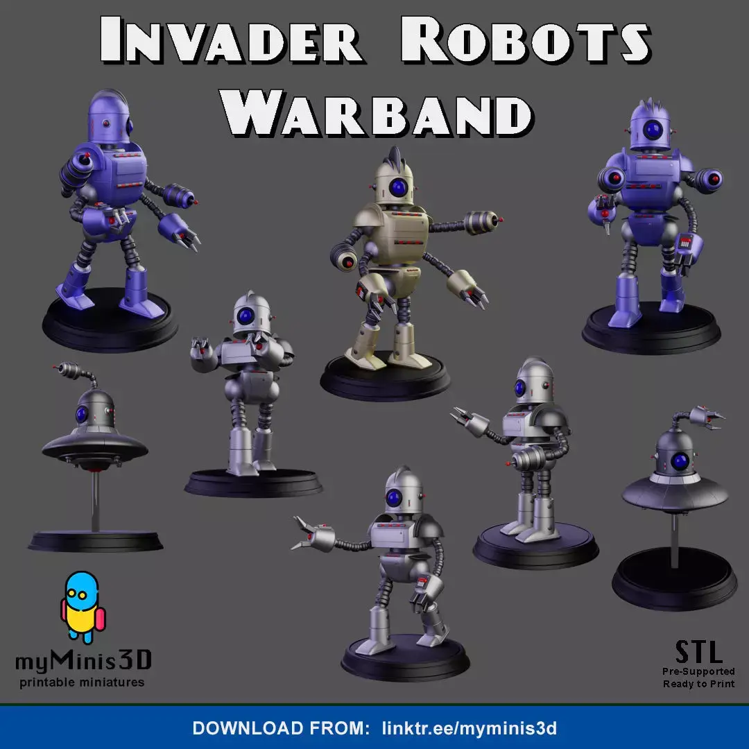 Invader Robots Wardband 3D Model Pack purchase