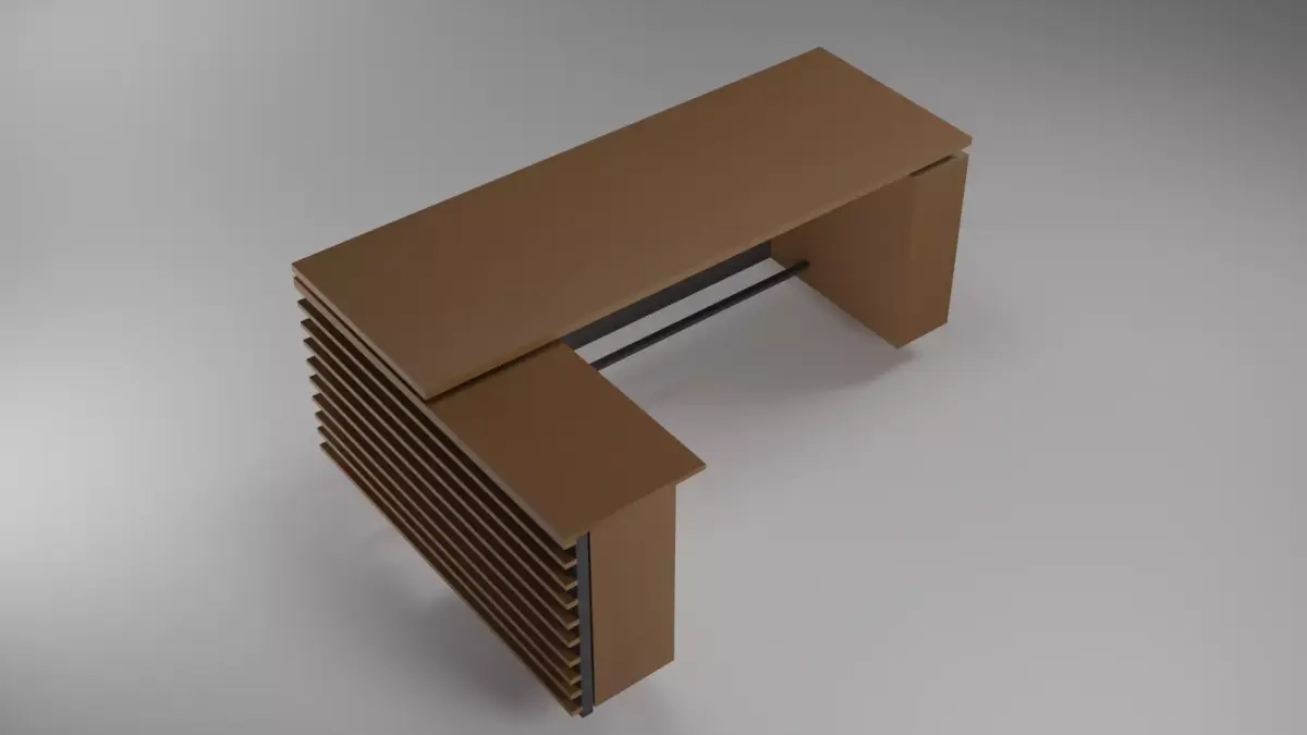 Office Table Free 3D model 3