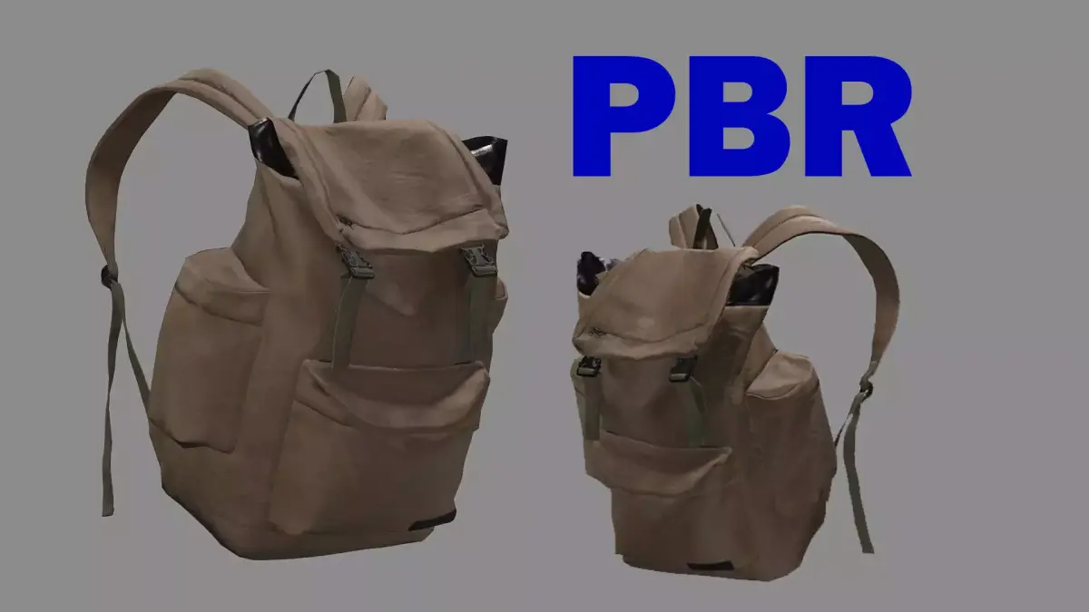 Backpack Camping Handle bag 01 Low-Poly 3D Model 3D model