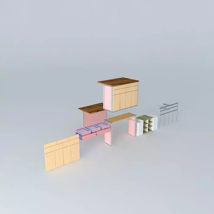 Kitchen Island Free 3D model purchase