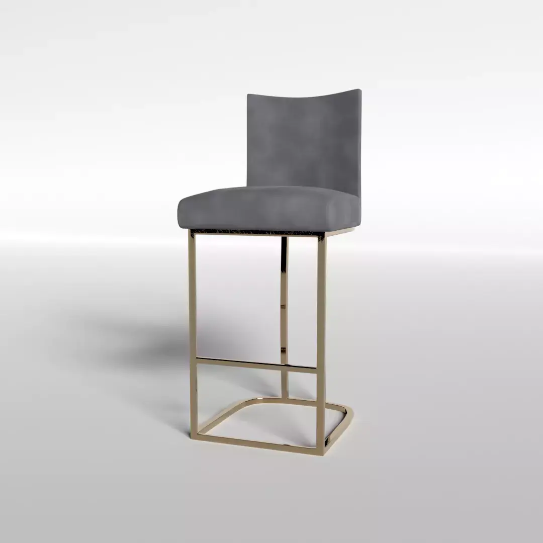 Heidi Velvet Counter Stool Free 3D model