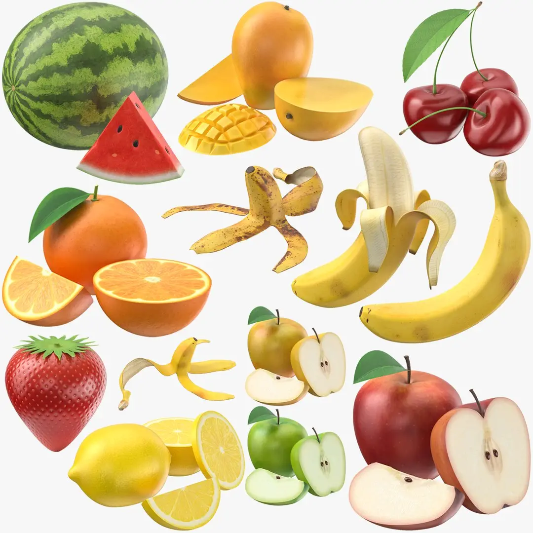 Fruits Collection 3D model