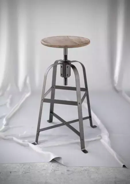 French Vintage Stool Free 3D model