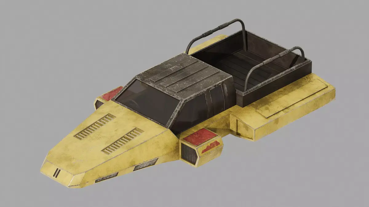 Ute Speeder Variant C - Star Wars Downunder Low-poly 3D model