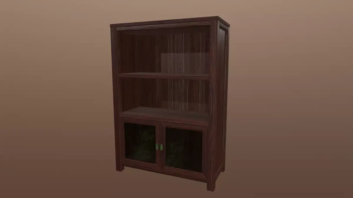 Pacifica Inspired Bookshelf Free low-poly 3D model