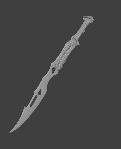 Fi nal sword made in blender 3D model