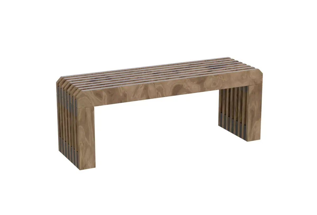 Wooden Bench 3D model 10