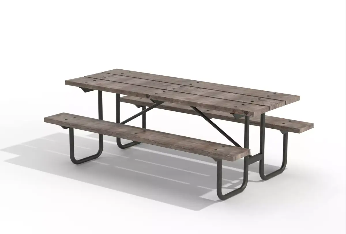 Picnic Table Low-poly 3D model order