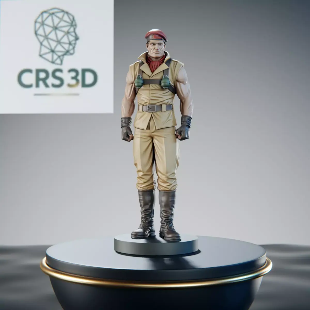 Rolento Street Fighter Statue - Final Fight Military Tactics 3D print model