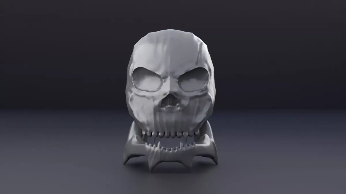 Metal Skull Horror Prop 3D Model Low-poly 3D model