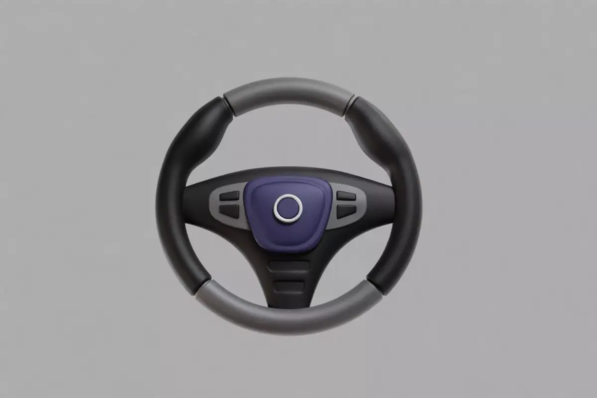 Steering Wheel Low-poly 3D model buy