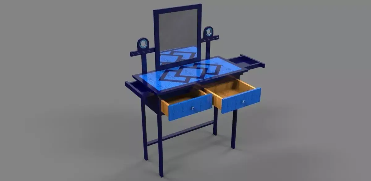 Vanity dressing table with drawers Free 3D model