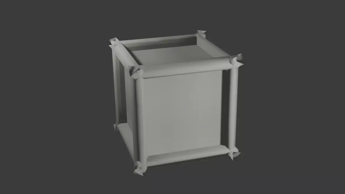 Simple Crate no color Free 3D model