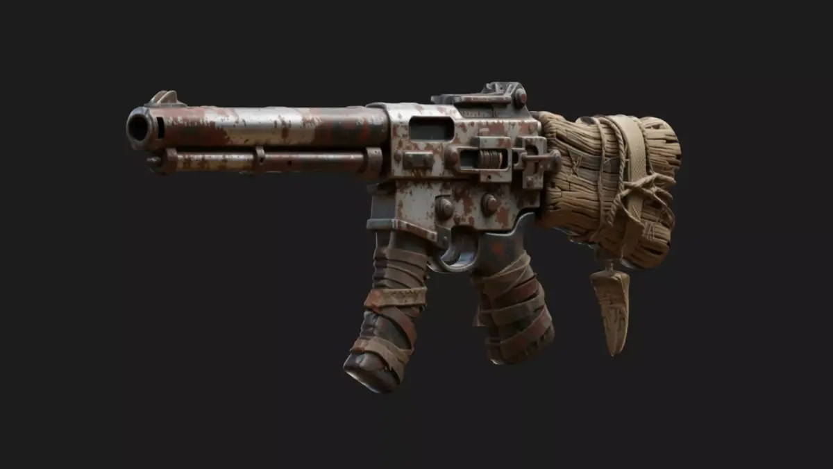 Post-Apocalyptic SMG 3D model