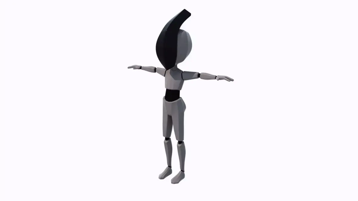Cyborg Assassin Low-poly 3D model