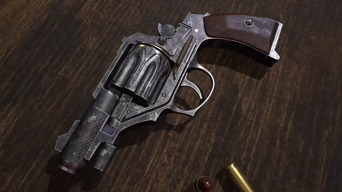 Lowpoly  Revolver Game Ready Gun Low-poly 3D model