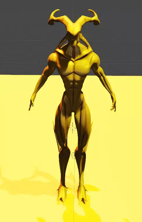 Stylized Horned Alien Creature 3D model