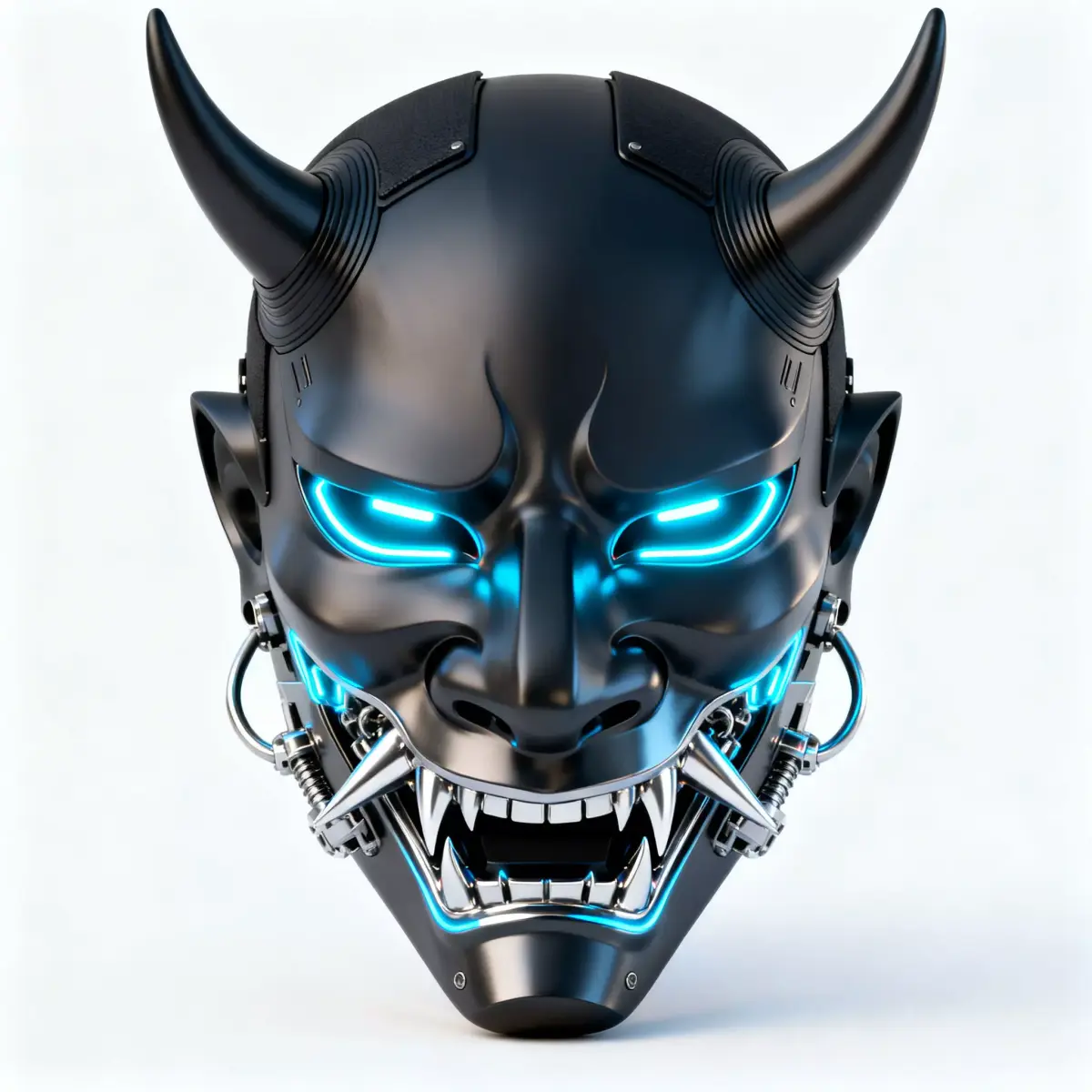 Cyberpunk Oni Half Mask 3D Model 3D Model Low-poly 3D model