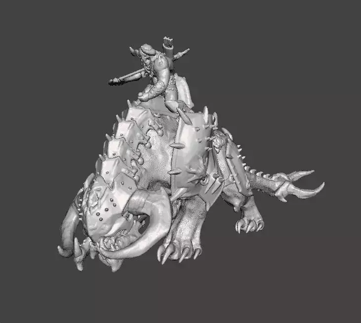 PINKY RIDER DEMON MINIATURE MODEL FIGURE FANTASY SCIFI GAMES RPG 3D print model
