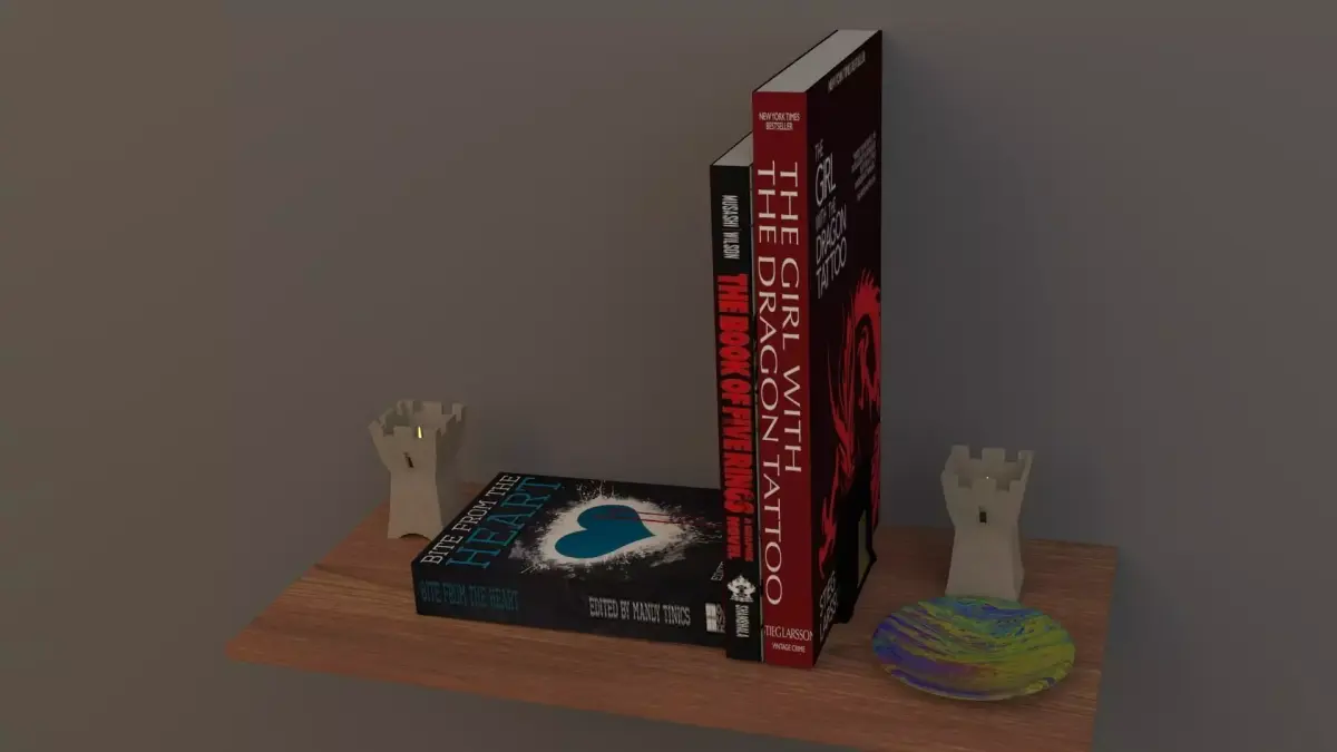 Shelf 1 tealights Free 3D model